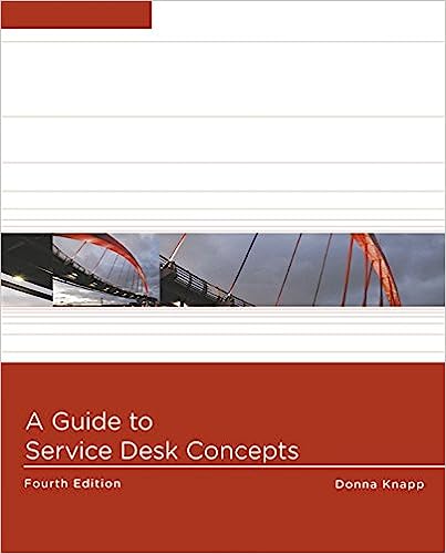 A Guide To Service Desk Concepts 4th Edition By Donna Knapp