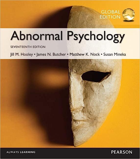 Abnormal Psychology Global Edition 17th Edition By James N