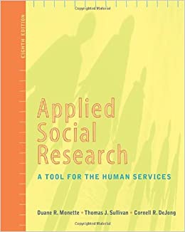 Applied Social Research A Tool for the Human Services