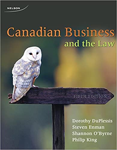 Canadian Business And The Law