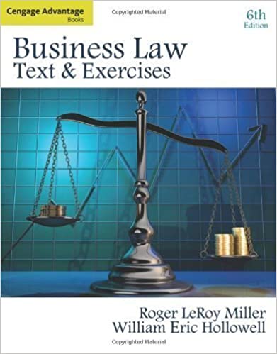 Cengage Advantage Books Business Law Text and Exercises 6th edition