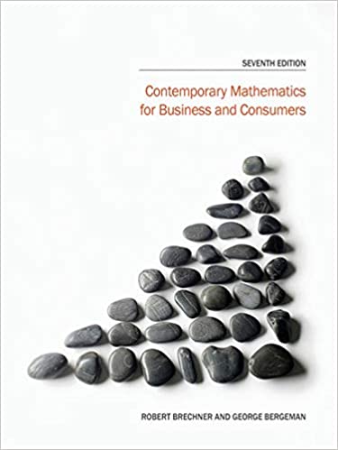 Contemporary Mathematics for Business and Consumers