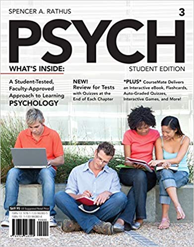 PSYCH3 3rd Edition by Spencer A. Rathus Test Bank