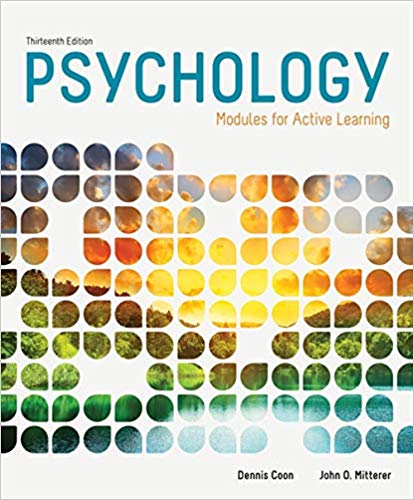 Psychology Modules for Active Learning 13th Edition by Dennis Coon Test Bank