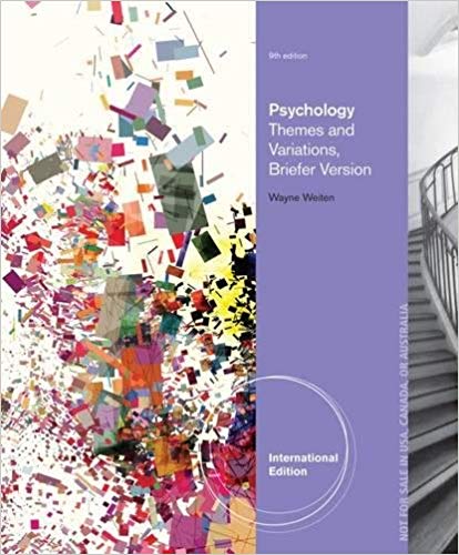 Psychology Themes and Variations Briefer International Edition 9Th Edition Test Bank