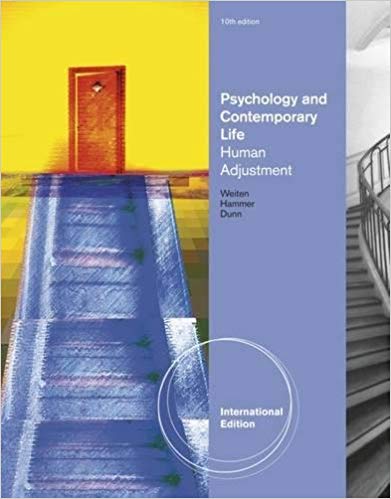 Psychology and Contemporary Life Human Adjustment International 10Th Edition Test Bank