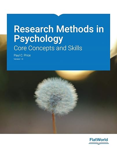 Research Methods in Psychology Core Concepts and Skills V.1.0 by Paul C. Price Test Bank