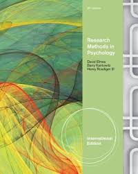 Research Methods in Psychology International 9Th Edition By David G. Elmes