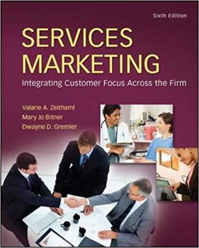 Services Marketing 6th Edition By Valerie Zeithaml Test Bank