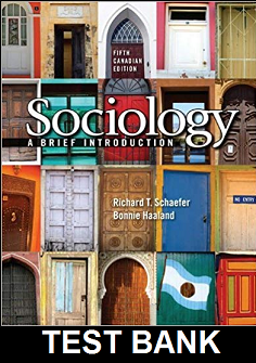 Sociology A Brief Introduction Canadian 5th Edition Schaefer