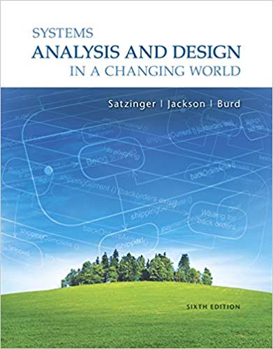 Systems Analysis And Design in a Changing World 6th Edition By John W. Satzinger Test Bank