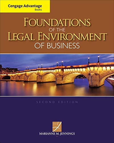 Test Bank For Foundations of the Legal Environment of Business International 2nd Edition